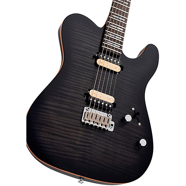 Sire T7 New Gen Flamed Maple Top Electric Guitar Transparent Black