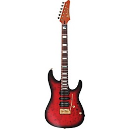 Ibanez Prestige KIKO300 Kiko Loureiro Signature Electric Guitar - Ruby Red Sunburst Flat