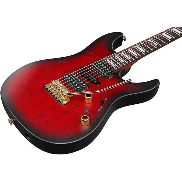 Ibanez Prestige KIKO300 Kiko Loureiro Signature Electric Guitar - Ruby Red Sunburst Flat