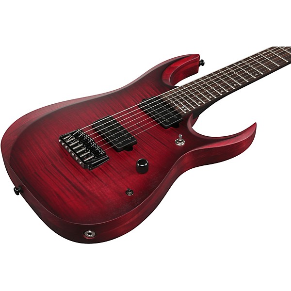 Ibanez RGD721FA 7-String Electric Guitar - Stained Wine Red Burst Flat
