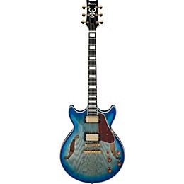 Ibanez Artcore Expressionist AM93QA Semi-Hollow Electric Guitar - Jet Blue Burst
