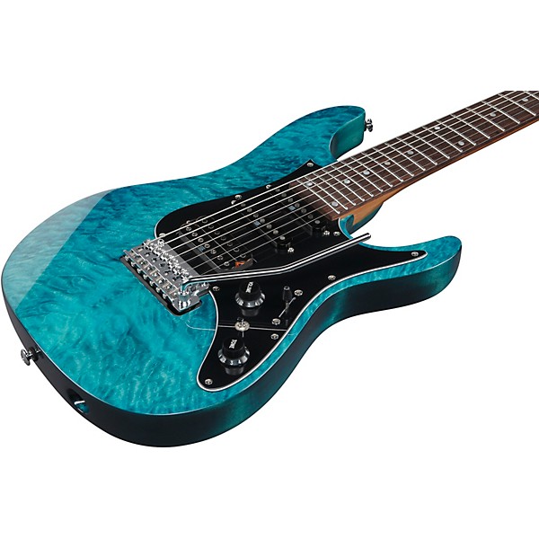 Ibanez AZ447P1QMCOB AZ Premium 7-String Electric Guitar - Cosmic Blue