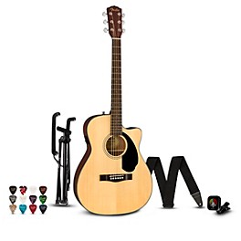 Fender CC-60sCE Concert Acoustic-Electric Guitar Pack Natural