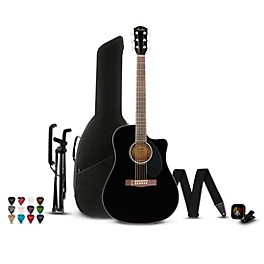 Fender CD-60SCE Dreadnought Acoustic-Electric Guitar Pack Black