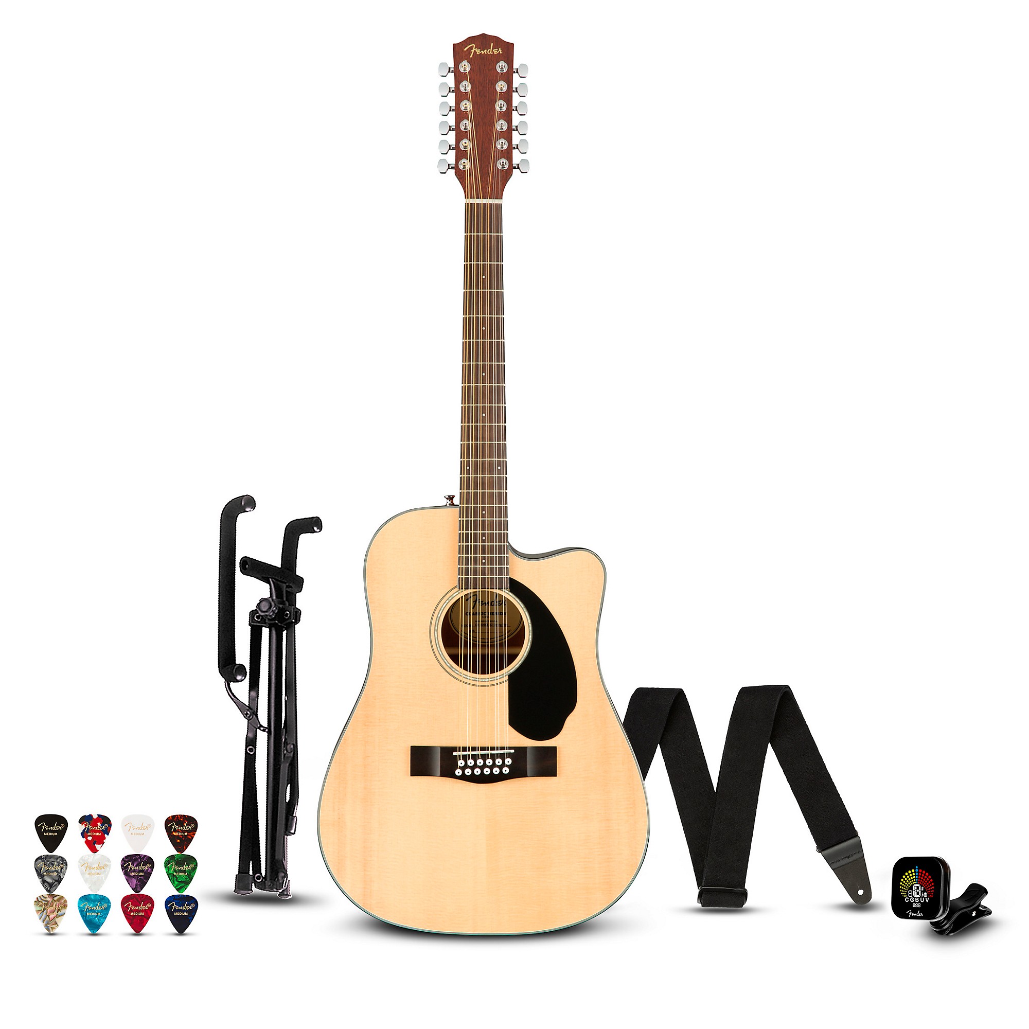 Acoustic Guitar & DADGAD Guitar DVD4枚 Fender CD-60SCE Dreadnought 12-String Acoustic-Electric Guitar