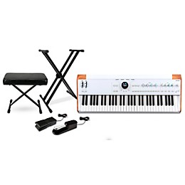 Arturia AstroLab Stage Keyboard with Proline Doublebraced Stand and Memory Foam Bench Package (Pedals Included) 61 Key Package