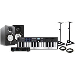 Arturia KeyLab Essential MK3 MIDI Keyboard Controller with Minifuse 2 USB Audio Interface and Yamaha HS5 5-inch Studio Mon...