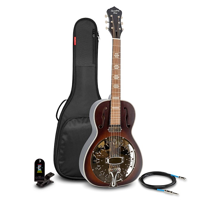 Recording King RPH-R1 Dirty 30s Single 0 Resonator Guitar Brown