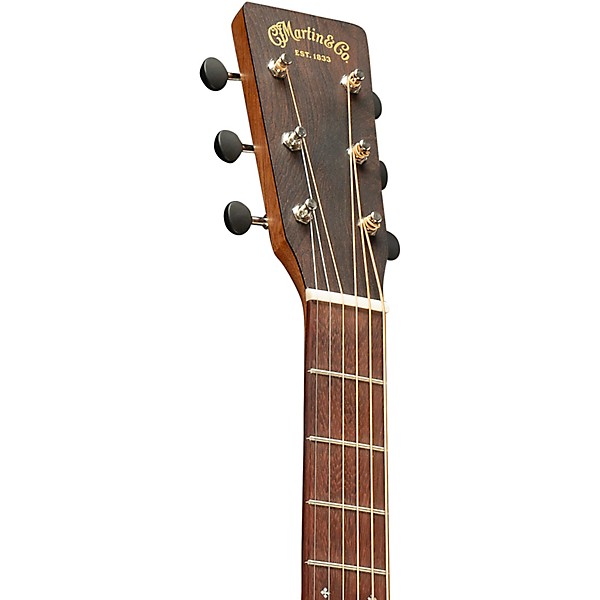 Martin D-10E Retro Road Series Sapele Dreadnought Left-Handed Acoustic-Electric Guitar - Dark Mahogany