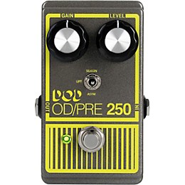 DOD Overdrive Preamp 250-X Effects Pedal Gray and Yellow