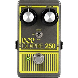 DOD Overdrive Preamp 250-X Effects Pedal Gray and Yellow