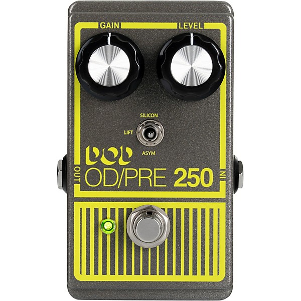 DOD Overdrive Preamp 250-X Effects Pedal Gray and Yellow