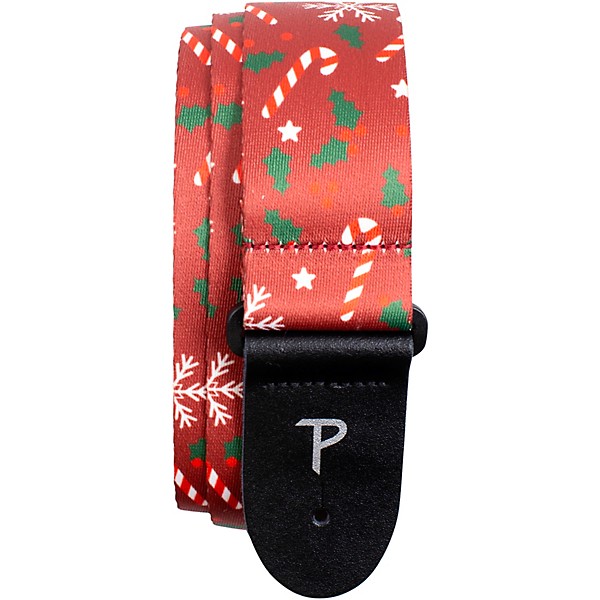 Perri's Holiday Peppermint Polyester Guitar Strap 2 in.