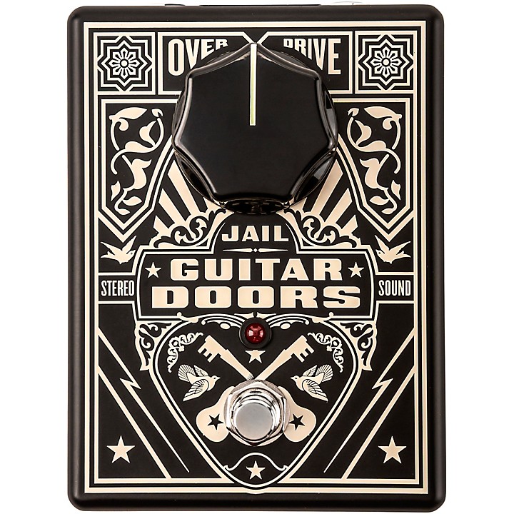 MXR Jail Guitar Doors Overdrive Effects Pedal Black and White
