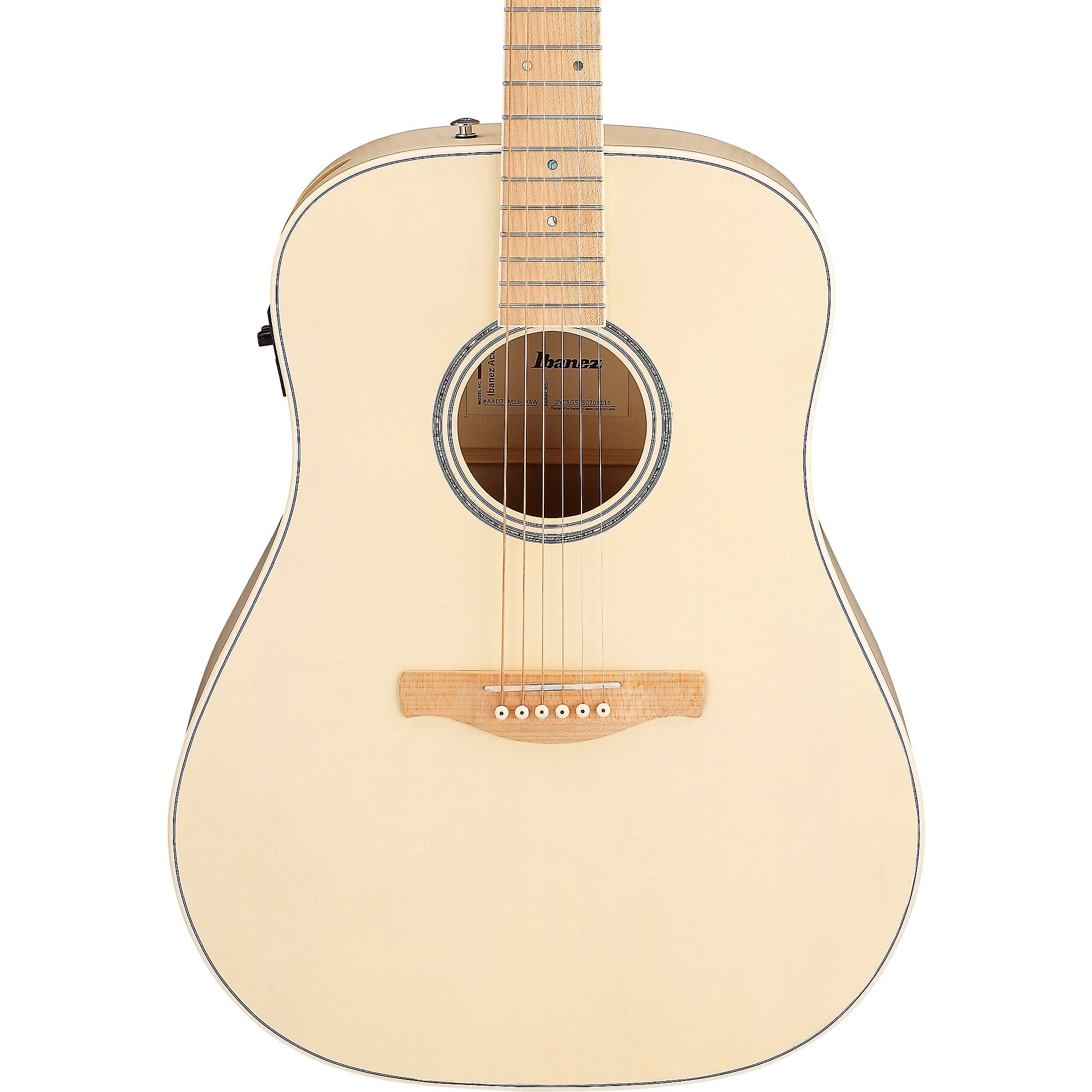 adamo様　BS CDホワイト Ibanez AAD77M1E Advanced Dreadnought Acoustic-Electric Guitar