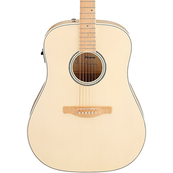 Ibanez AAD77M1E Advanced Dreadnought Acoustic-Electric Guitar - Open Pore Antique White