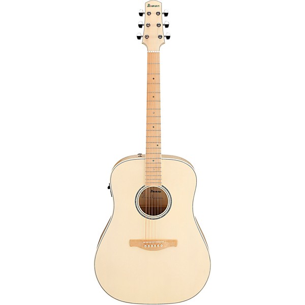 Ibanez AAD77M1E Advanced Dreadnought Acoustic-Electric Guitar - Open Pore Antique White