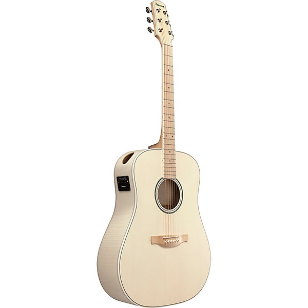 Ibanez AAD77M1E Advanced Dreadnought Acoustic-Electric Guitar - Open Pore Antique White