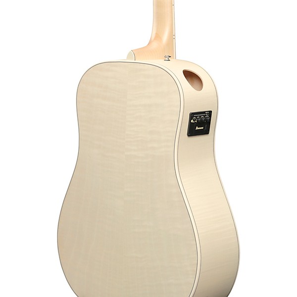 Ibanez AAD77M1E Advanced Dreadnought Acoustic-Electric Guitar - Open Pore Antique White