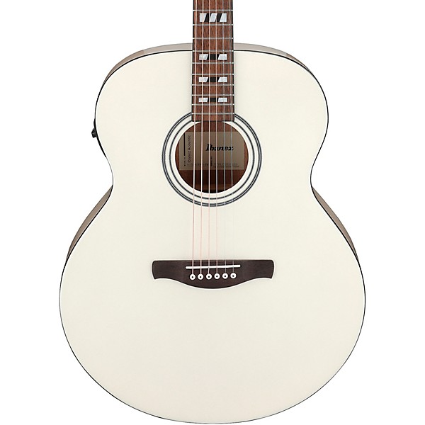 Ibanez AJ70M2E Jumbo Acoustic-Electric Guitar - Pearl White