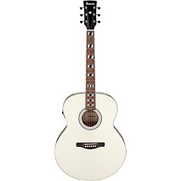 Ibanez AJ70M2E Jumbo Acoustic-Electric Guitar - Pearl White