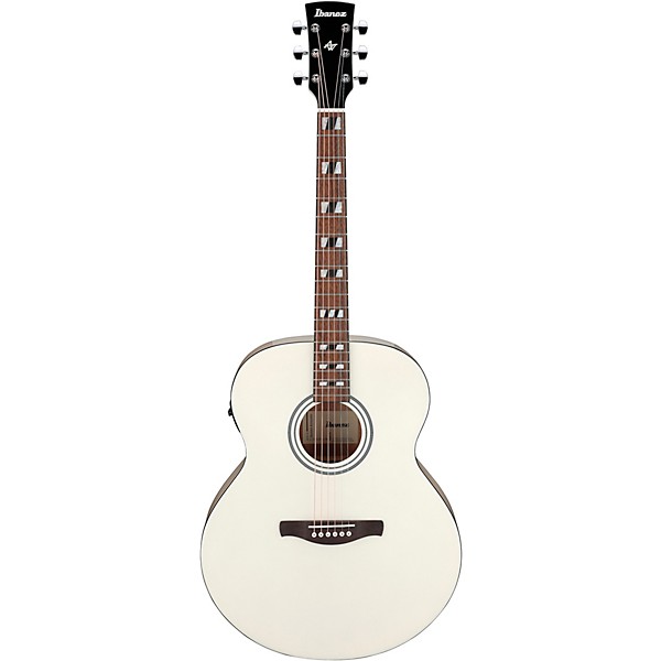 Ibanez AJ70M2E Jumbo Acoustic-Electric Guitar - Pearl White