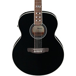 Ibanez AJ7012M2E Jumbo 12-String Acoustic-Electric Guitar - Black