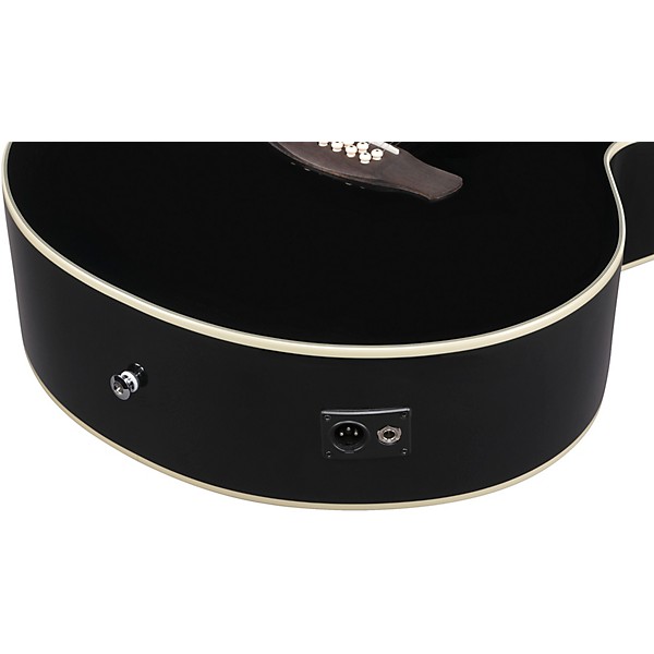 Ibanez AJ7012M2E Jumbo 12-String Acoustic-Electric Guitar - Black