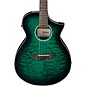 Ibanez AEWC16QA Auditorium Acoustic-Electric Guitar - Transparent Emerald Burst thumbnail