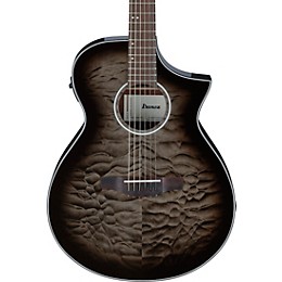 Ibanez AEWC16QA Auditorium Acoustic-Electric Guitar - Transparent Black Sunburst