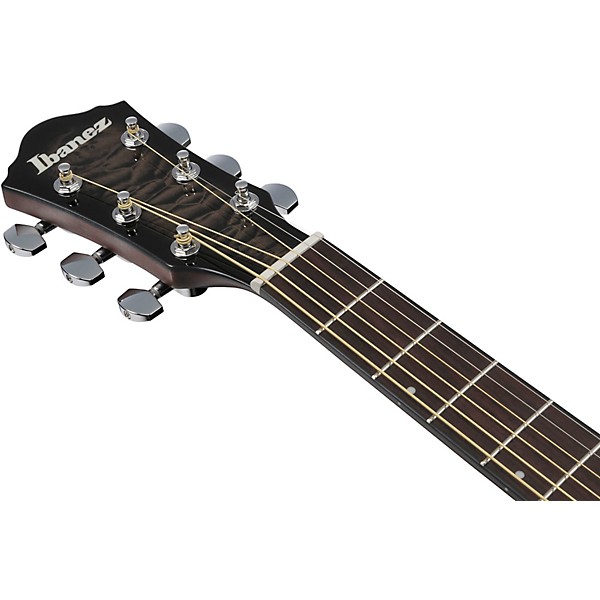 Ibanez AEWC16QA Auditorium Acoustic-Electric Guitar - Transparent Black Sunburst