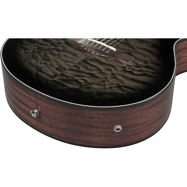 Ibanez AEWC16QA Auditorium Acoustic-Electric Guitar - Transparent Black Sunburst