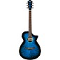 Ibanez AEWC16QA Auditorium Acoustic-Electric Guitar - Transparent Blue Sunburst