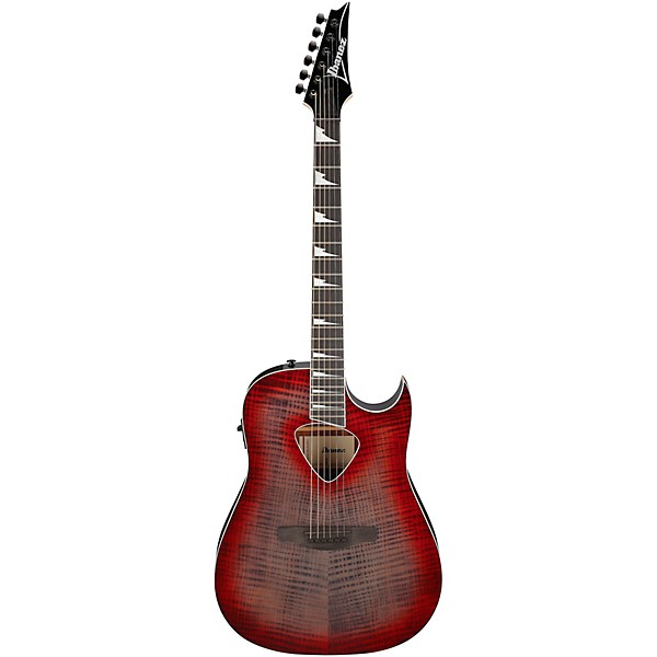 Ibanez ALT50FA Altstar Dreadnought Acoustic-Electric Guitar - Red Doom Burst
