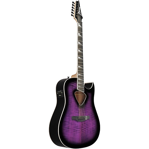 Ibanez ALT50FA Altstar Dreadnought Acoustic-Electric Guitar - Transparent Violet Sunburst