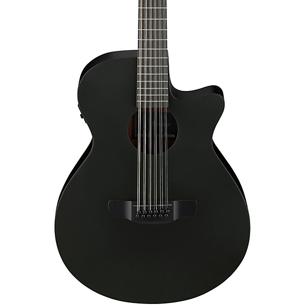 Ibanez AEG1221 Auditorium 12-String Acoustic-Electric Guitar - Black Out