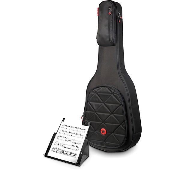 Road Runner Boulevard II OM Acoustic Guitar Gig Bag w/ PROP-IT Portable Music Stand