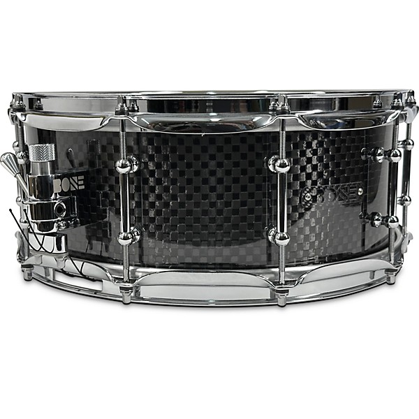 BONE Drums TRUE Carbon Fiber Wide Plain Snare Drum with Chrome Hardware 14 x 4.5 in.