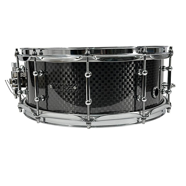 BONE Drums TRUE Carbon Fiber Wide Plain Snare Drum with Chrome Hardware 14 x 4.5 in.