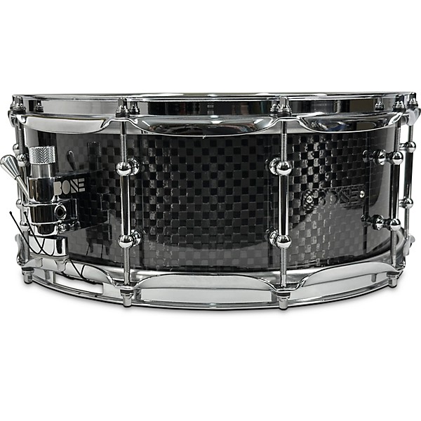 BONE Drums TRUE Carbon Fiber Wide Plain Snare Drum with Chrome Hardware 14 x 5.5 in.