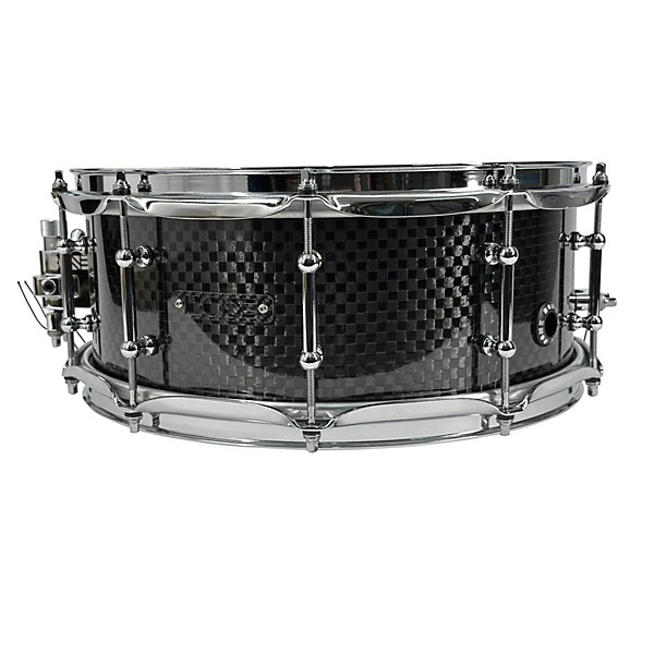 BONE Drums TRUE Carbon Fiber Wide Plain Snare Drum with Chrome Hardware 14 x 6.5 in.