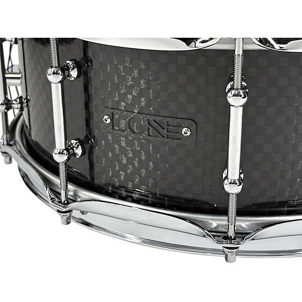 BONE Drums TRUE Carbon Fiber Wide Plain Snare Drum with Chrome Hardware 14 x 6.5 in.