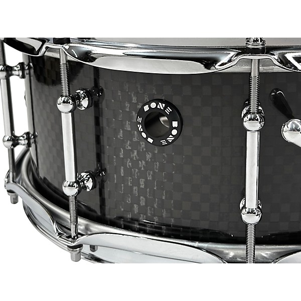 BONE Drums TRUE Carbon Fiber Wide Plain Snare Drum with Chrome Hardware 14 x 6.5 in.