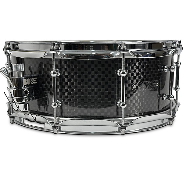 BONE Drums TRUE Carbon Fiber Wide Plain Snare Drum with Chrome Hardware 14 x 8 in.