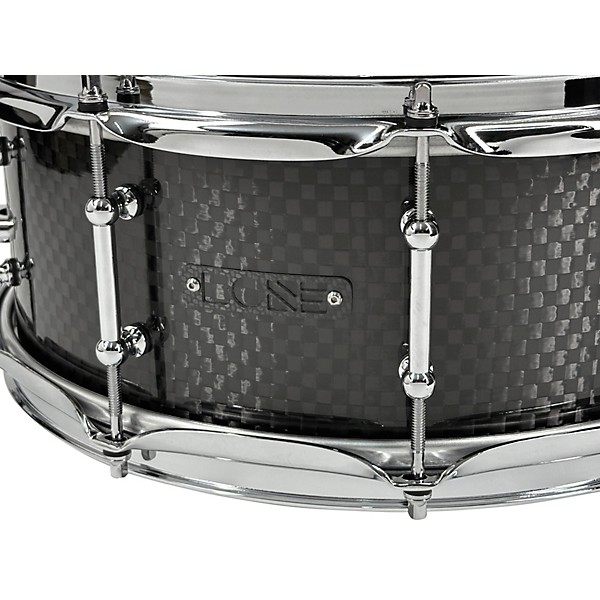 BONE Drums TRUE Carbon Fiber Wide Plain Snare Drum with Chrome Hardware 14 x 8 in.