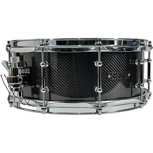 BONE Drums TRUE Carbon Fiber Twill Snare Drum With Chrome Hardware 14 x 4.5 in.