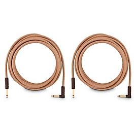 Fender Festival Pure Hemp Straight to Angle Instrument Cable 2-Pack 18.6 ft. Natural