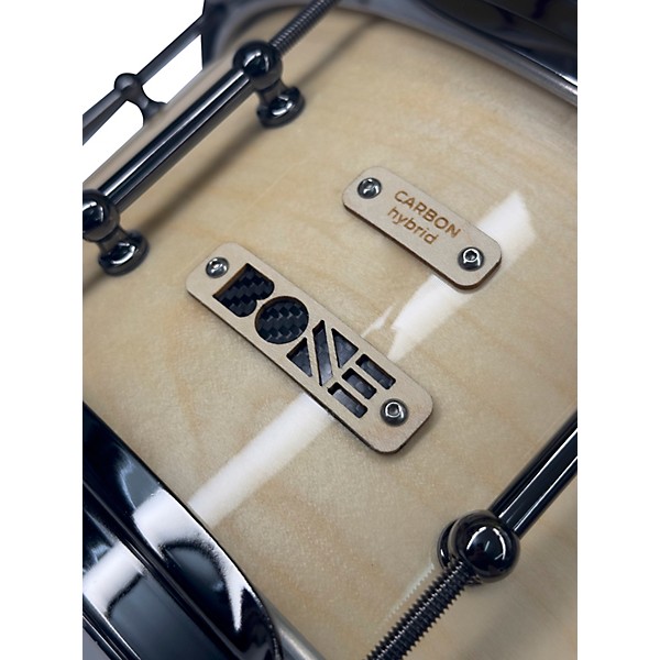 BONE Drums TRUE Carbon Fiber Hybrid Snare Drum with Black Nickel Hardware 14 x 5.5 in. Natural