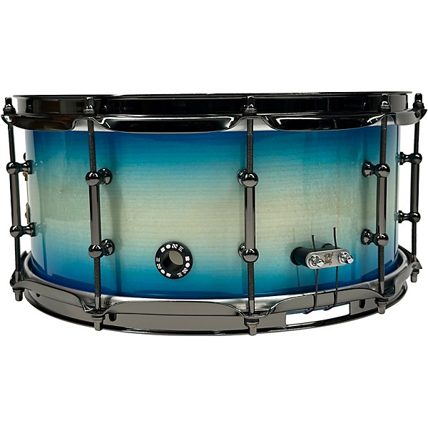 BONE Drums TRUE Carbon Fiber Hybrid Snare Drum with Black Nickel Hardware 14 x 5.5 in. Ocean Blue Burst