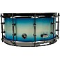 BONE Drums TRUE Carbon Fiber Hybrid Snare Drum with Black Nickel Hardware 14 x 5.5 in. Ocean Blue Burst
